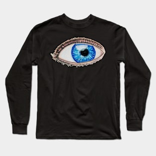 Blue eye with reflection Long Sleeve T-Shirt